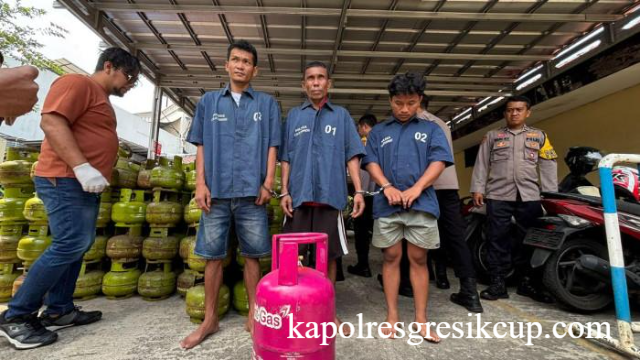polisi grebek pengoplos gas